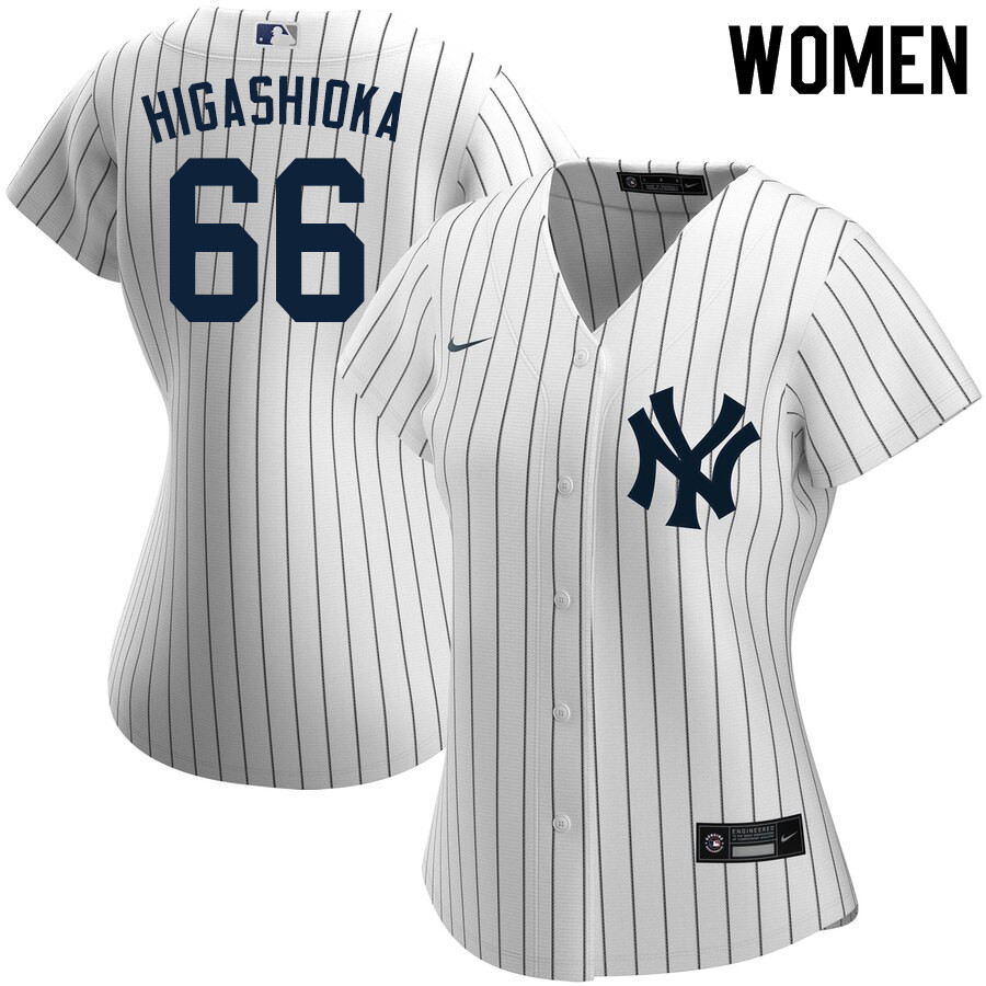 2020 Nike Women #66 Kyle Higashioka New York Yankees Baseball Jerseys Sale-White - Click Image to Close